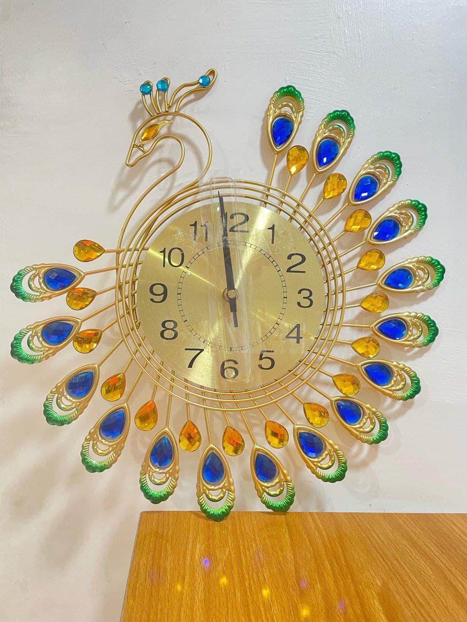 Peacock wall clock 